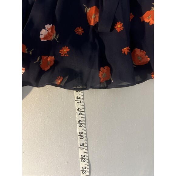 Reformation Wrap Dress Womens XS Napa Cha Cha Blue Red Floral Midi Dainty - Picture 10 of 11